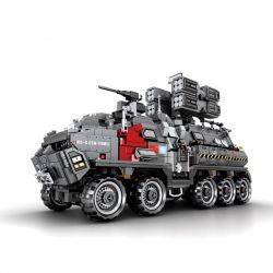SEMBO 107007 non  XE BỌC THÉP CHIẾN ĐẤU bộ đồ chơi xếp lắp ráp ghép mô hình The Wandering Earth MILITARY TRUCK Lưu Lạc Địa Cầu 1925 khối