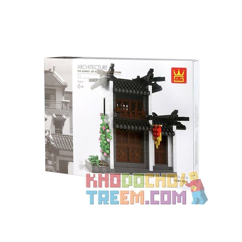 WANGE 4310 non  NHÀ GÁC XÉP KIỂU TRUNG HOA bộ đồ chơi xếp lắp ráp ghép mô hình Creator THE GARRET OF HUI-STYLE ARCHITECTURE Sáng Tạo 1039 khối