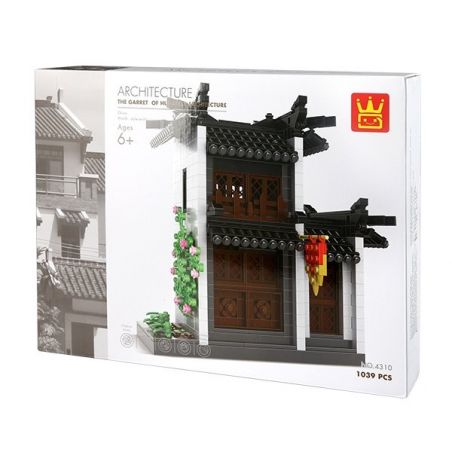WANGE 4310 non  NHÀ GÁC XÉP KIỂU TRUNG HOA bộ đồ chơi xếp lắp ráp ghép mô hình Creator THE GARRET OF HUI-STYLE ARCHITECTURE Sáng Tạo 1039 khối