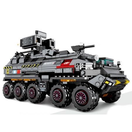 SEMBO WEKKI VIGGI 107005 non  DU HÀNH ĐỊA CẦU CN171 QUÂN VẬN CHUYỂN CỠ VỪA bộ đồ chơi xếp lắp ráp ghép mô hình The Wandering Earth MILITARY TRUCK Lưu Lạc Địa Cầu 811 khối