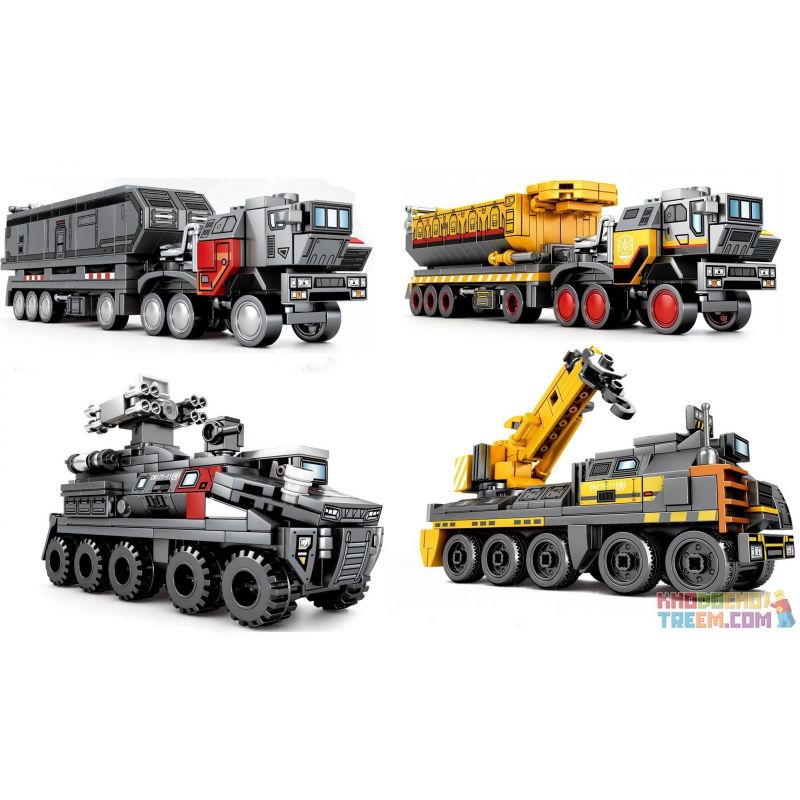 SEMBO 107001 107002 107003 107004 non  CN171-11 TÀU CHỞ HỘP CN114-03 NHỎ PHƯƠNG TIỆN KỸ THUẬT QUÂN CN373 GẦU bộ đồ chơi xếp lắp ráp ghép mô hình The Wandering Earth CARGOTRUCK-TRANSPORT CARGOTRUCK-IRON ORETRUCK MILITARY ENGINEERING Lưu Lạc Địa Cầu 257 khối