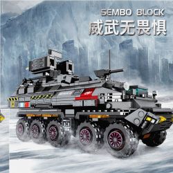 SEMBO WEKKI VIGGI 107005 non  DU HÀNH ĐỊA CẦU CN171 QUÂN VẬN CHUYỂN CỠ VỪA bộ đồ chơi xếp lắp ráp ghép mô hình The Wandering Earth MILITARY TRUCK Lưu Lạc Địa Cầu 811 khối