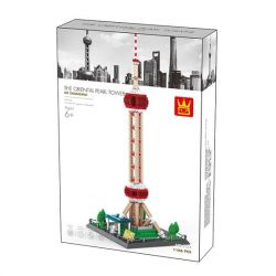 WANGE 5224 non  THÁP HÒN NGỌC PHƯƠNG ĐÔNG bộ đồ chơi xếp lắp ráp ghép mô hình Creator THE ORIENTAL PEARL TOWER-CHINA Sáng Tạo 1109 khối