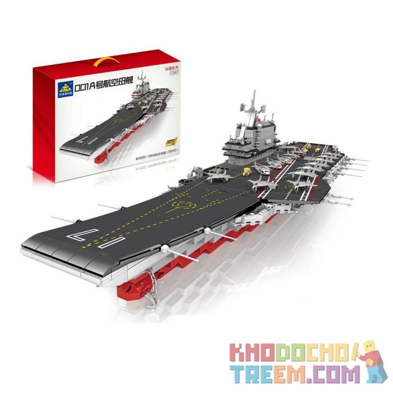 Kazi KY10003 10003 non  TÀU SÂN BAY tỷ lệ 1:340 bộ đồ chơi xếp lắp ráp ghép mô hình Creator Sáng Tạo 2126 khối