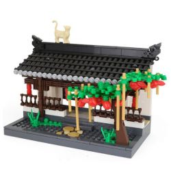 WANGE 3312 non  HÀNH LANG KIỂU TRUNG HOA bộ đồ chơi xếp lắp ráp ghép mô hình Creator THE CORRIDOR OF HUI-STYLE ARCHITECTURE Sáng Tạo 506 khối