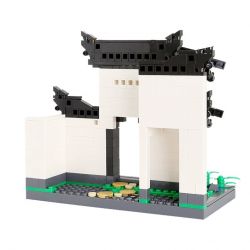 WANGE 3313 non  CỔNG SÂN KIỂU TRUNG HOA bộ đồ chơi xếp lắp ráp ghép mô hình Creator THE COURTYARD OF HUI-STYLE ARCHITECTURE Sáng Tạo 486 khối