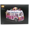 LOZ 1112 non  GIỎ KEM NGƯỜI YÊU bộ đồ chơi xếp lắp ráp ghép mô hình City ICE CREAM CAR MODEL Thành Phố 1244 khối