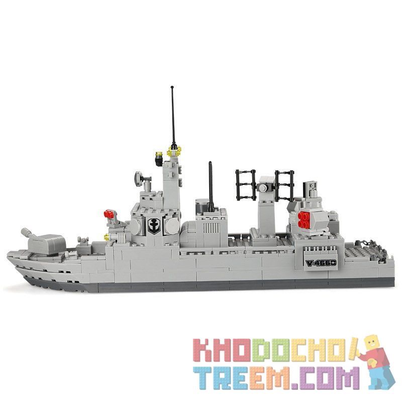 WANGE 4660 non  TÀU CHIẾN LEGION bộ đồ chơi xếp lắp ráp ghép mô hình Military Army LEGION DESTROYER Quân Sự Bộ Đội 528 khối