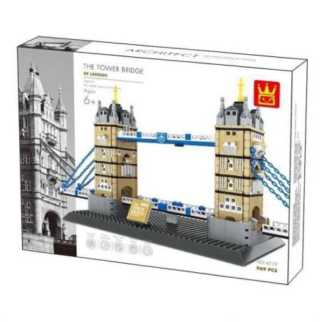 WANGE 4219 non  CẦU THÁP LUÂN ĐÔN bộ đồ chơi xếp lắp ráp ghép mô hình Creator THE TOWER BRIDGE OF LODON-ENGLAND Sáng Tạo 969 khối