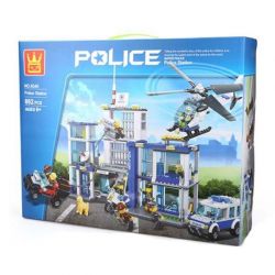 WANGE 6540 non  ĐỒN CẢNH SÁT bộ đồ chơi xếp lắp ráp ghép mô hình City POLICE STATION Thành Phố 882 khối