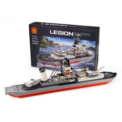 WANGE 5660 non  CHIẾN HẠM bộ đồ chơi xếp lắp ráp ghép mô hình Military Army LEGION BATTLESHIP Quân Sự Bộ Đội 774 khối