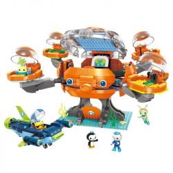 Enlighten 3716 Qman 3716 non  TÀU NGẦM BẠCH THUỘC bộ đồ chơi xếp lắp ráp ghép mô hình Octonauts Thám Hiểm Đại Dương 921 khối
