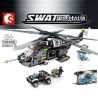 SEMBO 102458 non  TRỰC THĂNG VẬN TẢI LỚN bộ đồ chơi xếp lắp ráp ghép mô hình Swat Special Force Đặc Nhiệm 1020 khối