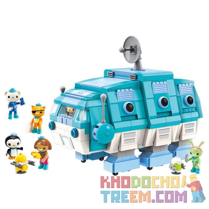 Enlighten 3715 Qman 3715 non  THUYỀN BỌ GẤU NƯỚC bộ đồ chơi xếp lắp ráp ghép mô hình Octonauts Thám Hiểm Đại Dương 766 khối