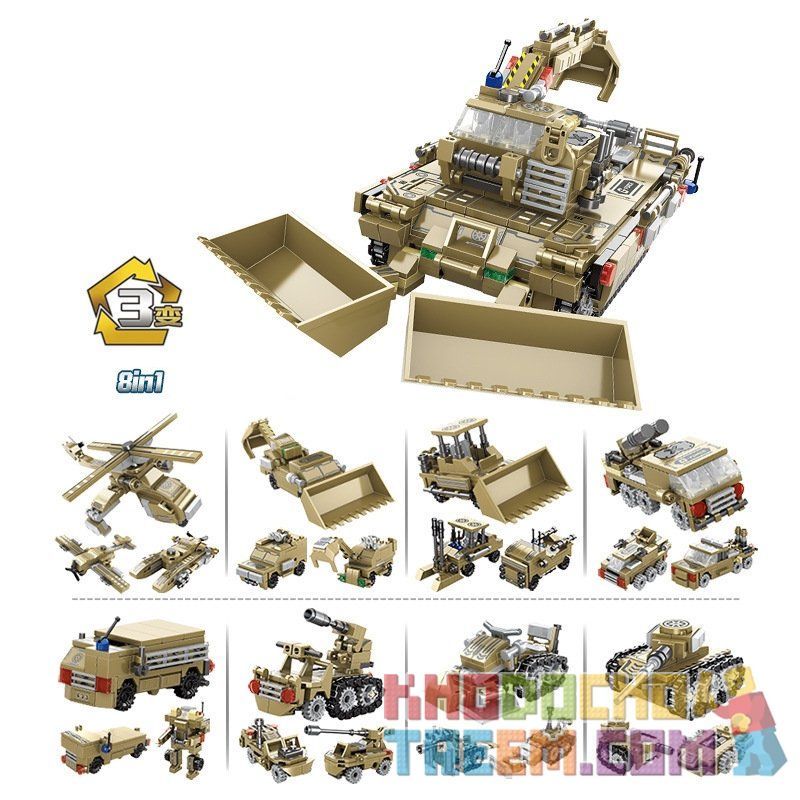 PanlosBrick 633024F 633024G 633024H 633024A 633024B 633024C 633024D 633024E Panlos Brick 633024F 633024G 633024H 633024A 633024B 633024C 633024D 633024E non  PHƯƠNG TIỆN QUÂN SỰ 8 TRONG 1 bộ đồ chơi xếp lắp ráp ghép mô hình Military Army ENGINEERING Quân Sự Bộ Đội 735 khối