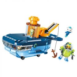 Enlighten 3714 Qman 3714 non  TÀU NGẦM CÁ VOI XANH bộ đồ chơi xếp lắp ráp ghép mô hình Octonauts Thám Hiểm Đại Dương 630 khối