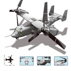 WANGE 5236 non  MÁY BAY V-22 bộ đồ chơi xếp lắp ráp ghép mô hình Military Army ZUIWENG PAVILION Quân Sự Bộ Đội 917 khối