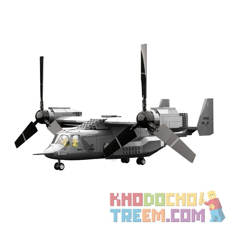 WANGE 5236 non  MÁY BAY V-22 bộ đồ chơi xếp lắp ráp ghép mô hình Military Army ZUIWENG PAVILION Quân Sự Bộ Đội 917 khối