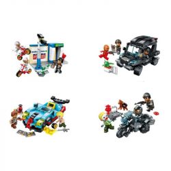 Enlighten 1926 Qman 1926 non  ĐỘI CẢNH SÁT ĐẶC NHIỆM bộ đồ chơi xếp lắp ráp ghép mô hình Police BATTLE FORCE 569 khối