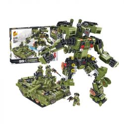 PanlosBrick 621021 Panlos Brick 621021 non  ROBOT BIẾN HÌNH XE TĂNG bộ đồ chơi xếp lắp ráp ghép mô hình Transformers SUPER DEFORMATION TYPE 99 MAIN BATTLE TANK Robot Đại Chiến Người Máy Biến Hình 830 khối