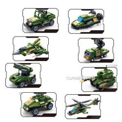 GUDI 8716A 8716B 8716C 8716D 8716E 8716F 8716G 8716H non  XE TĂNG BỌC THÉP bộ đồ chơi xếp lắp ráp ghép mô hình Military Army SUPER SENTAI Quân Sự Bộ Đội 658 khối