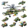 GUDI 8710 non  BIỆT ĐỘI KHÔNG CHIẾN TẬP HỢP 8 APACHE TRANG BỊ MÁY BAY TRỰC THĂNG bộ đồ chơi xếp lắp ráp ghép mô hình Military Army SUPER SENTAI Quân Sự Bộ Đội 648 khối