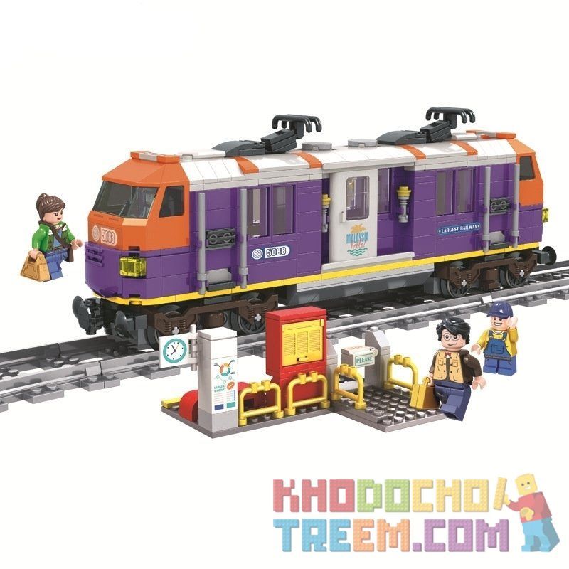 Winner 5088 non  TÀU ĐIỆN CHỞ KHÁCH bộ đồ chơi xếp lắp ráp ghép mô hình Trains Tàu Hỏa 526 khối