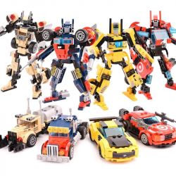 GUDI 8708A 8708B 8708C 8708D non  NGƯỜI MÁY BIẾN HÌNH 4 CỦA ĐOÀN QUÂN OPTIMUS bộ đồ chơi xếp lắp ráp ghép mô hình Transformers TRANSFORM SERIES Robot Đại Chiến Người Máy Biến Hình 490 khối