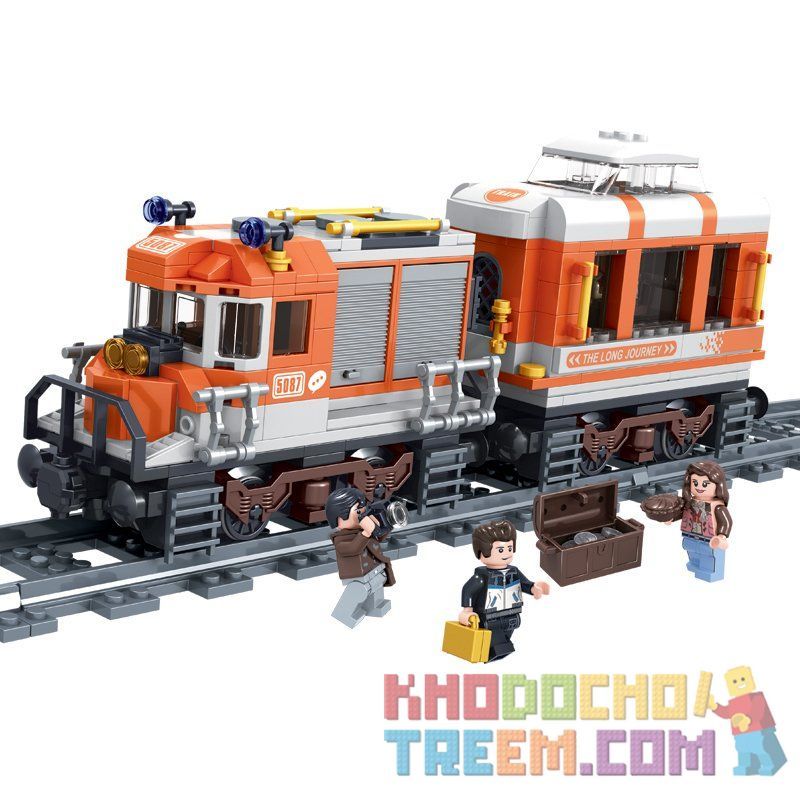Winner 5087 non  TÀU HỎA ĐƯỜNG DÀI bộ đồ chơi xếp lắp ráp ghép mô hình Trains 473 khối