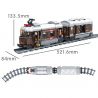 Winner 5090 non  TÀU ĐIỆN CHỞ KHÁCH 2 TOA bộ đồ chơi xếp lắp ráp ghép mô hình Trains Tàu Hỏa 923 khối