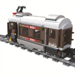 Winner 5090 non  TÀU ĐIỆN CHỞ KHÁCH 2 TOA bộ đồ chơi xếp lắp ráp ghép mô hình Trains Tàu Hỏa 923 khối