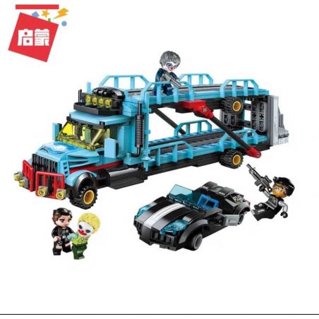 Enlighten 1929 Qman 1929 non  SĂN LÙNG NGƯỜI VẬN CHUYỂN bộ đồ chơi xếp lắp ráp ghép mô hình Police BATTLE FORCE Cảnh Sát 441 khối