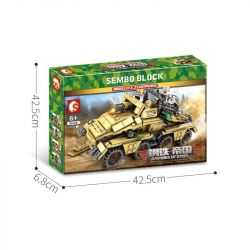 SEMBO 101341 non  XE BỌC THÉP CHIẾN ĐẤU bộ đồ chơi xếp lắp ráp ghép mô hình Empires Of Steel Đế Chế Thép 395 khối