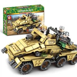 SEMBO 101341 non  XE BỌC THÉP CHIẾN ĐẤU bộ đồ chơi xếp lắp ráp ghép mô hình Empires Of Steel Đế Chế Thép 395 khối