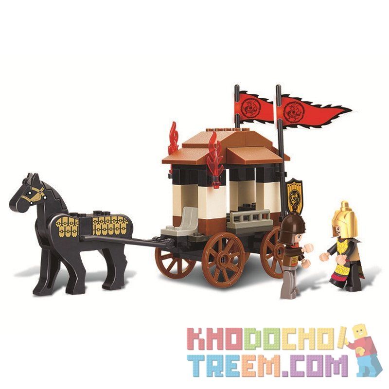 SLUBAN M38-B0259 B0259 0259 M38B0259 38-B0259 Xếp hình kiểu  CASTLE Tam Quốc Xe Ngựa Của Lưu Bị 74 khối