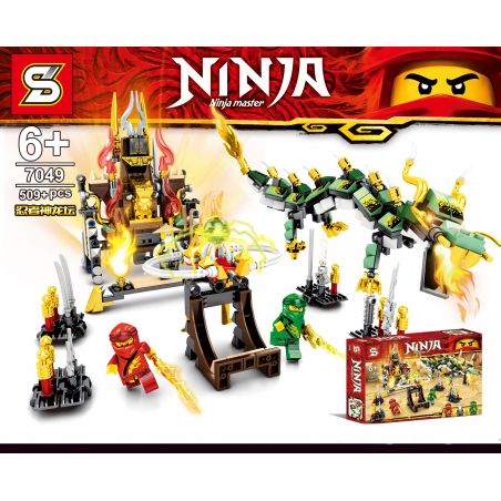 SHENG YUAN SY 7049 non  NGÔI ĐỀN RỒNG XANH bộ đồ chơi xếp lắp ráp ghép mô hình The  Ninjago Movie NINJA MASTER Ninja Lốc Xoáy 509 khối