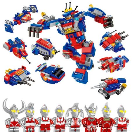 PanlosBrick 690008A 690008B 690008C 690008D 690008E 690008F 690008G 690008H Panlos Brick 690008A 690008B 690008C 690008D 690008E 690008F 690008G 690008H non  OTTMANN 8 SỰ KẾT HỢP CỦA ES ALTMAN THẾ HỆ THỨ NHẤT JACK MẸ TELO SAIWEN ZFIION bộ đồ chơi xếp lắp ráp ghép mô hình Ultraman Vệ Binh Vũ Trụ Siêu Nhân Điện Quang 382 khối