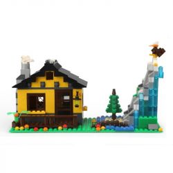 WANGE 3311 non  NGÔI NHÀ TRÊN NÚI bộ đồ chơi xếp lắp ráp ghép mô hình City MOUNTAIN HUT Thành Phố 389 khối