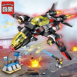 Enlighten 2716 Qman 2716 non  MÁY BAY NÉM BOM TIA CHỚP ĐEN bộ đồ chơi xếp lắp ráp ghép mô hình The High-Tech Era Kỷ Nguyên Công Nghệ Cao 381 khối