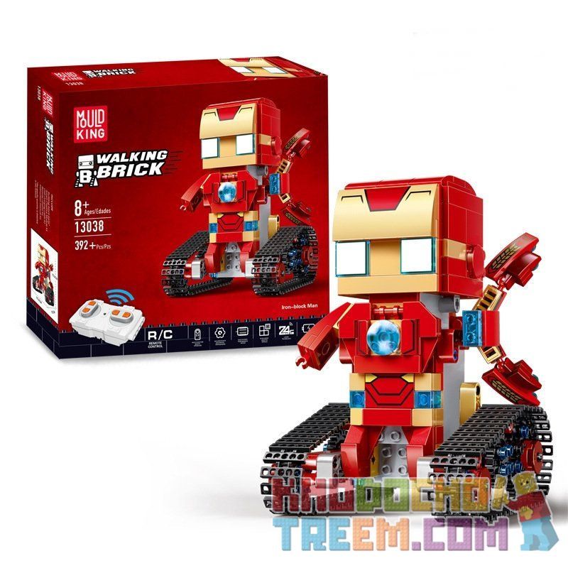 MouldKing 13038 Mould King 13038 non  NGƯỜI SẮT bộ đồ chơi xếp lắp ráp ghép mô hình Walking Brick WALKING BRICK IRON-BLOCK MAN Búp Bê Biết Đi 388 khối