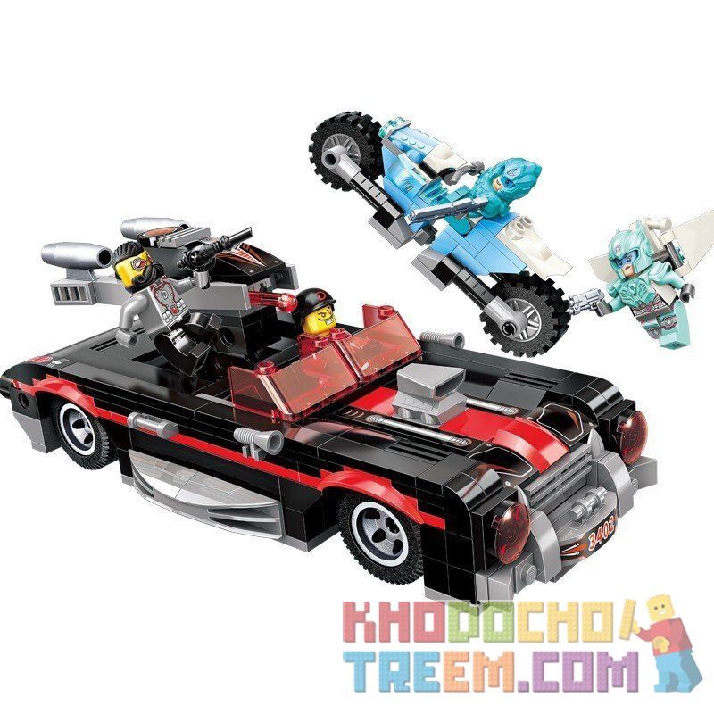 Enlighten 3402 Qman 3402 non  SIÊU XE BÓNG bộ đồ chơi xếp lắp ráp ghép mô hình Power Squad Biệt Đội Siêu Đẳng 371 khối