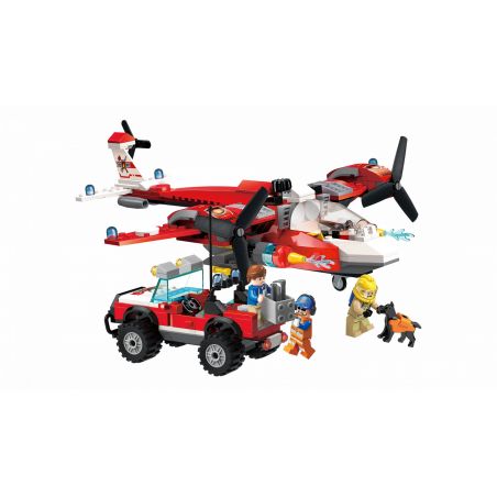 Enlighten 2805 Qman 2805 non  ĐỘI TÌM KIẾM CỨU NẠN RỪNG bộ đồ chơi xếp lắp ráp ghép mô hình Fire Rescure FIRERESCUE Cứu Hỏa 369 khối