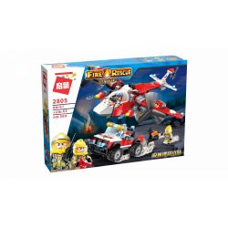 Enlighten 2805 Qman 2805 non  ĐỘI TÌM KIẾM CỨU NẠN RỪNG bộ đồ chơi xếp lắp ráp ghép mô hình Fire Rescure FIRERESCUE Cứu Hỏa 369 khối