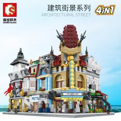 SEMBO WEKKI VIGGI SD6303 6303 non  RẠP CHIẾU PHIM CUNG ĐIỆN bộ đồ chơi xếp lắp ráp ghép mô hình Creator SEMBO BLOCK Sáng Tạo 369 khối