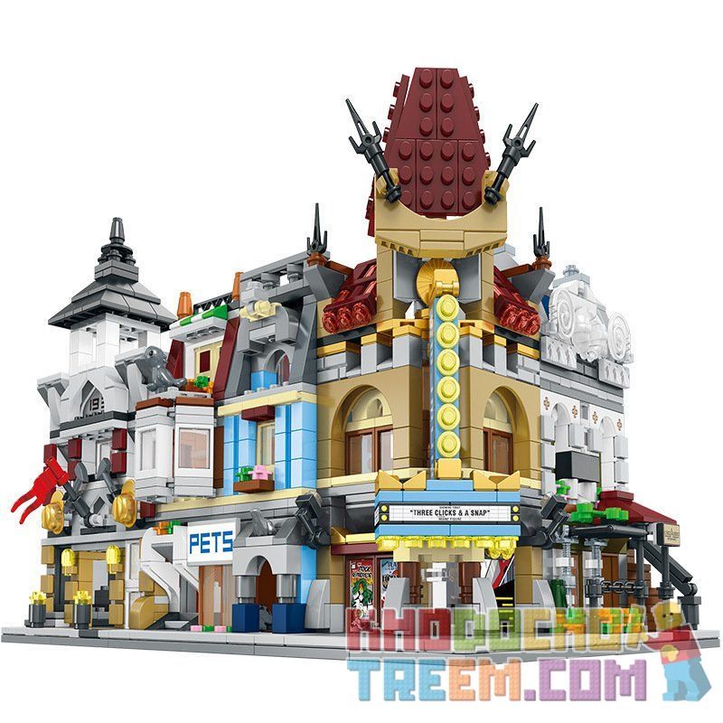 SEMBO WEKKI VIGGI SD6303 6303 non  RẠP CHIẾU PHIM CUNG ĐIỆN bộ đồ chơi xếp lắp ráp ghép mô hình Creator SEMBO BLOCK Sáng Tạo 369 khối