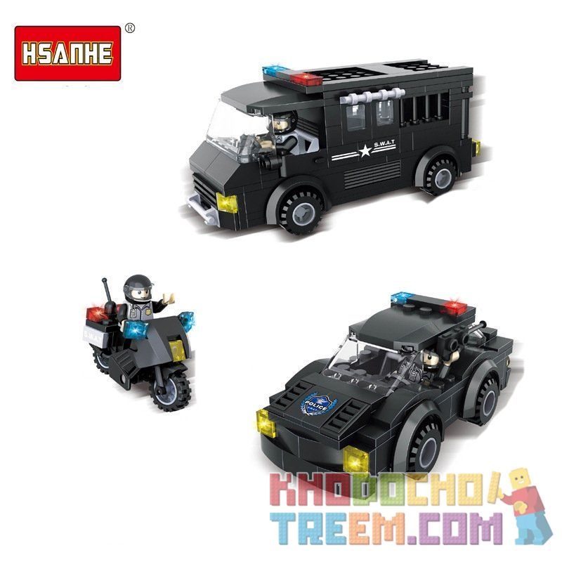 HSANHE 6513 Xếp hình kiểu  SWAT SPECIAL FORCE SWAT Escort Fleet Đội Tàu Hộ Tống SWAT 359 khối