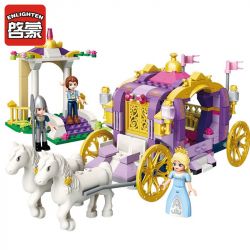 Enlighten 2605 Qman 2605 non  VIOLET ROYAL CAR. bộ đồ chơi xếp lắp ráp ghép mô hình Prinecess Leah PRINECESS LEAH VIOLET CARRIAGE Công Chúa Leah 358 khối