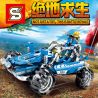 SHENG YUAN SY 7052 non  XE DÃ CHIẾN MÀU XANH DƯƠNG VÀ THÍNH ĐỎ bộ đồ chơi xếp lắp ráp ghép mô hình  BLUE BUGGY Kỹ Thuật Công Nghệ Cao Mô Hình Phương Tiện 355 khối