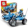 SHENG YUAN SY 7052 non  XE DÃ CHIẾN MÀU XANH DƯƠNG VÀ THÍNH ĐỎ bộ đồ chơi xếp lắp ráp ghép mô hình  BLUE BUGGY Kỹ Thuật Công Nghệ Cao Mô Hình Phương Tiện 355 khối