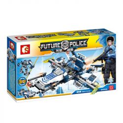 SEMBO SD9546 9546 non  MÁY BAY CHIẾN ĐẤU THEO DÕI TIA CHỚP MECH TẤN CÔNG THÔNG MINH XE CẢNH SÁT TUẦN TRA NHANH 3 THAY ĐỔI bộ đồ chơi xếp lắp ráp ghép mô hình Future Police Cảnh Sát Tương Lai 354 khối